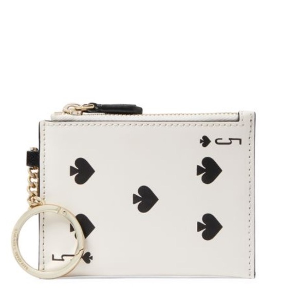 Kate Spade Playing Card Keychain Leather Coin/Card Case - Picture 1 of 8